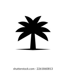 Palm tree silhouette logo design