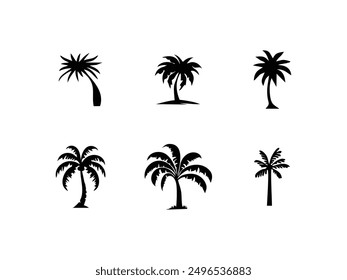 palm tree silhouette logo design vector illustration