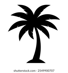 Palm tree silhouette logo icon design