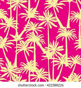 palm tree silhouette pattern - vector illustration