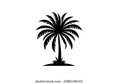 Palm Tree Silhouette, Silhuette Plam Tree, vector Plam tree design