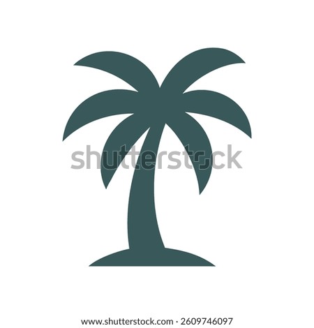 Palm Tree Silhouette  Tropical Beach Icon for Vacation  Summer Designs