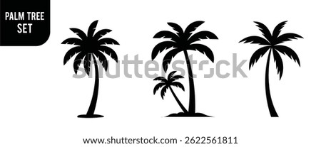 ''Palm Tree Silhouette Vector Art.