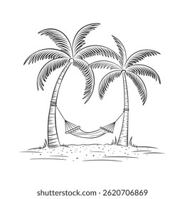 Palm tree Silhouette Vector, Black palm trees