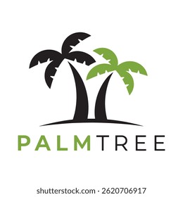 Palm tree Silhouette Vector, Black palm trees