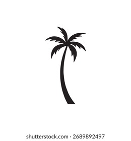 Palm Tree Silhouette Vector Clipart