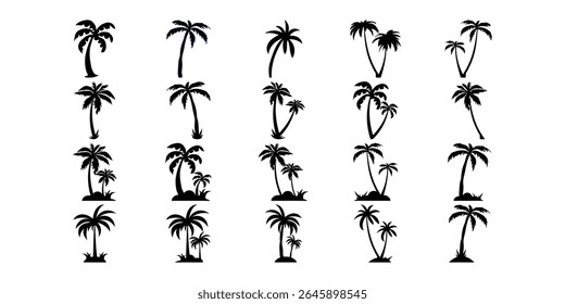 Palm Tree Silhouette Vektor Kollektion