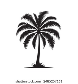 palm tree silhouette vector design eps