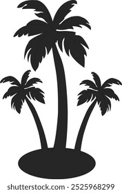 Palm tree silhouette vector design white background