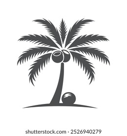 palm tree silhouette vector design