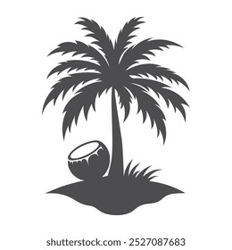 palm tree silhouette vector design