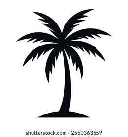 palm tree silhouette vector design with a white background