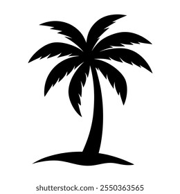 palm tree silhouette vector design with a white background