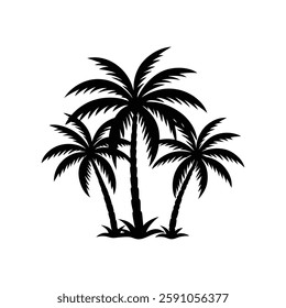 Palm Tree Silhouette Vector Design 