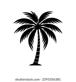 Palm Tree Silhouette Vector Design 