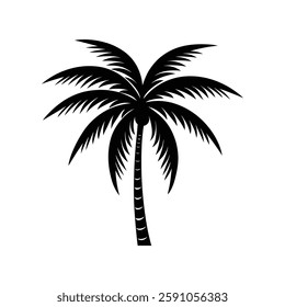 Palm Tree Silhouette Vector Design 