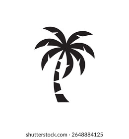 Palm Tree Silhouette Vector Icon