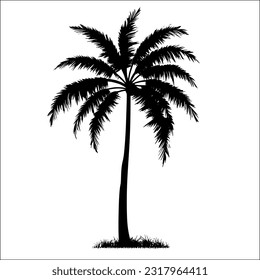Palmenbaum Silhouette Vektorgrafik
