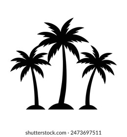 Palm tree silhouette vector illustration