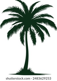 Palm tree silhouette vector illustration