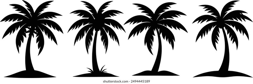 palm tree silhouette vector illustration