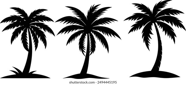 palm tree silhouette vector illustration