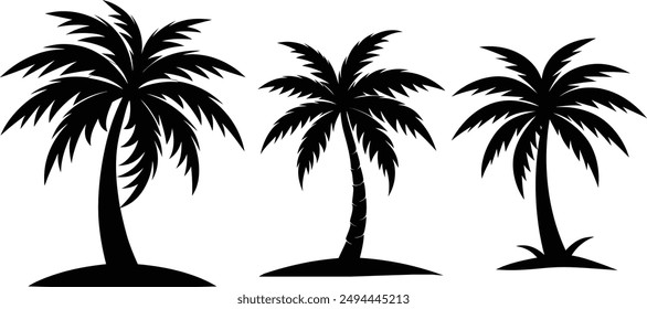 palm tree silhouette vector illustration