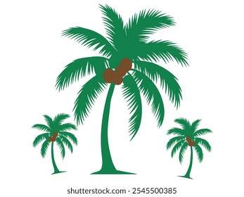 palm tree silhouette vector illustration isolated on white background