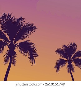 palm tree silhouette vector illustration