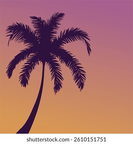 palm tree silhouette vector illustration