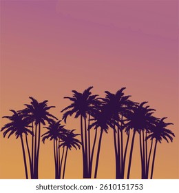 palm tree silhouette vector illustration