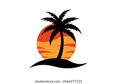 Palm Tree silhueta vetor, Palm Tree t-shirt 