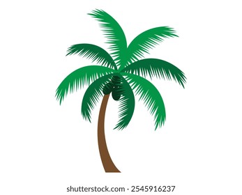 A palm tree silhouette with a white background.