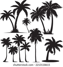 Palm Tree Silhouettes Palm Tree SVG EPS 