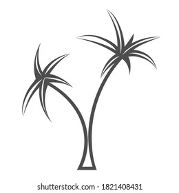Palm tree silhouettes. Vector icon or logo