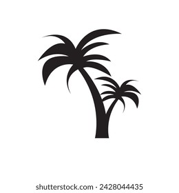 palmera simple plana estilo de moda ilustración vectorial sobre fondo blanco..eps