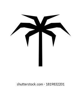 Palm tree, simple flat vector illustration design
