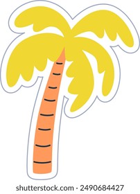 Palm Tree Pegatina Ilustración vectorial