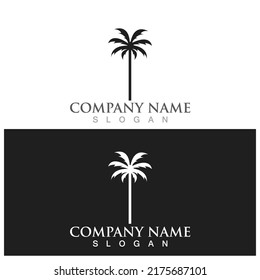 palm tree summer icon vector illustration template design