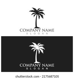 palm tree summer icon vector illustration template design