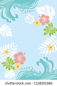 Palm tree summer illustration