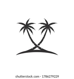 Palm tree summer illustration  vector design