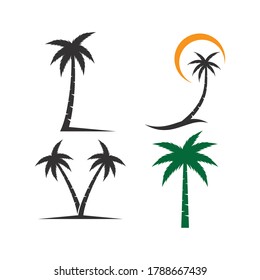 Palm tree summer illustration  vector design