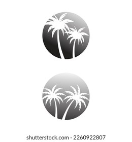 Palm tree summer logo and symbol template vector design