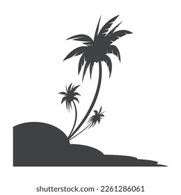 Palm tree summer logo and symbol template vector design