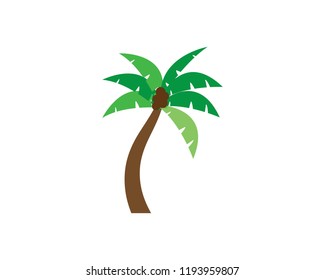 Palm tree summer logo template vector illustration