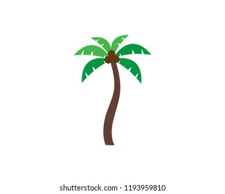 Palm tree summer logo template vector illustration
