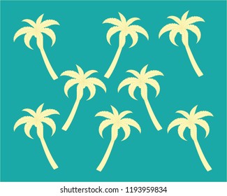 Palm tree summer logo template vector illustration