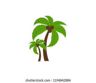 Palm tree summer logo template vector illustration