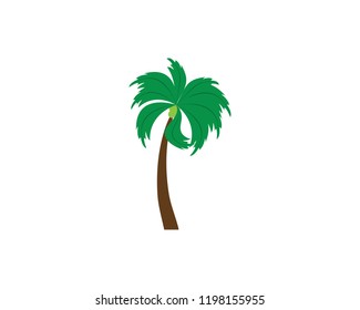 Palm tree summer logo template vector illustration